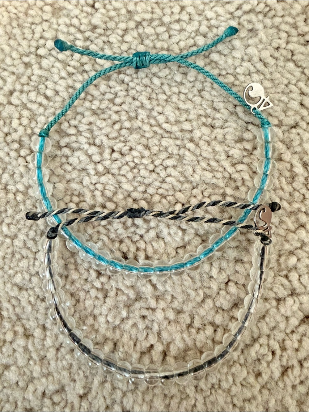 4 Ocean recycled glass bead bracelets